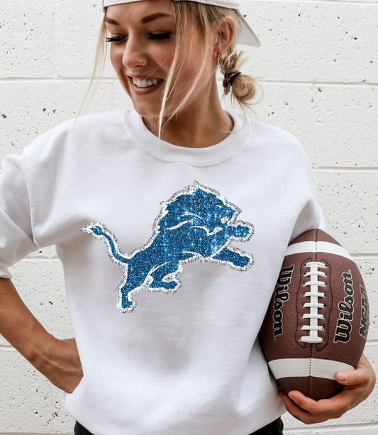Detroit Lions Mascot GLITTER - DTF Print