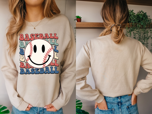 Baseball, with baseball smiley