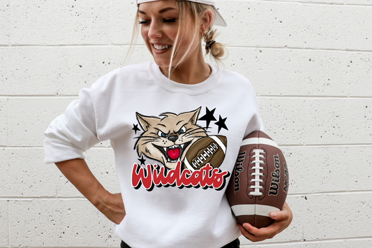 Red Wildcats Mascot Football