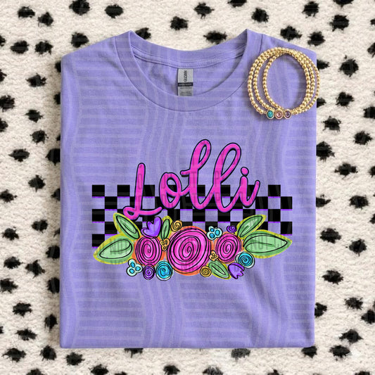 LOLLI CHECKERS FLOWERS
