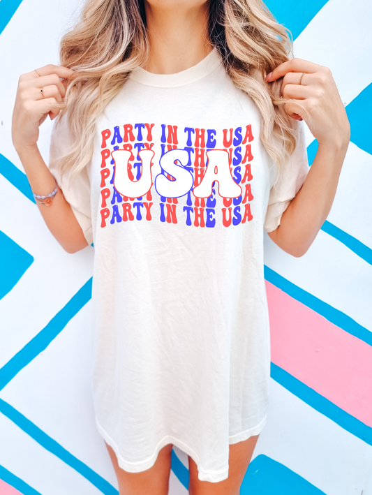 Party in the USA Wavy Retro