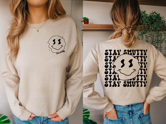 Stay Smutty Drip Smiley - BACK