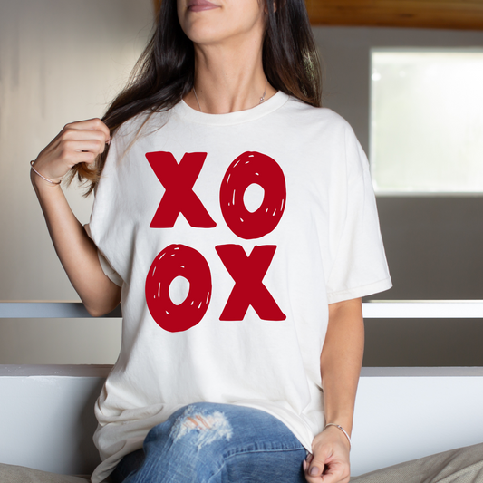 XO OX Red Stacked-DTF Transfer