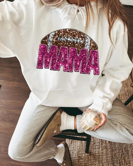 Mama Pink Glitter Football