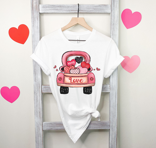 Love Truck Bed With Hearts