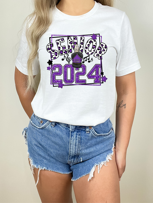 Senior 2024 - purple with band hat
