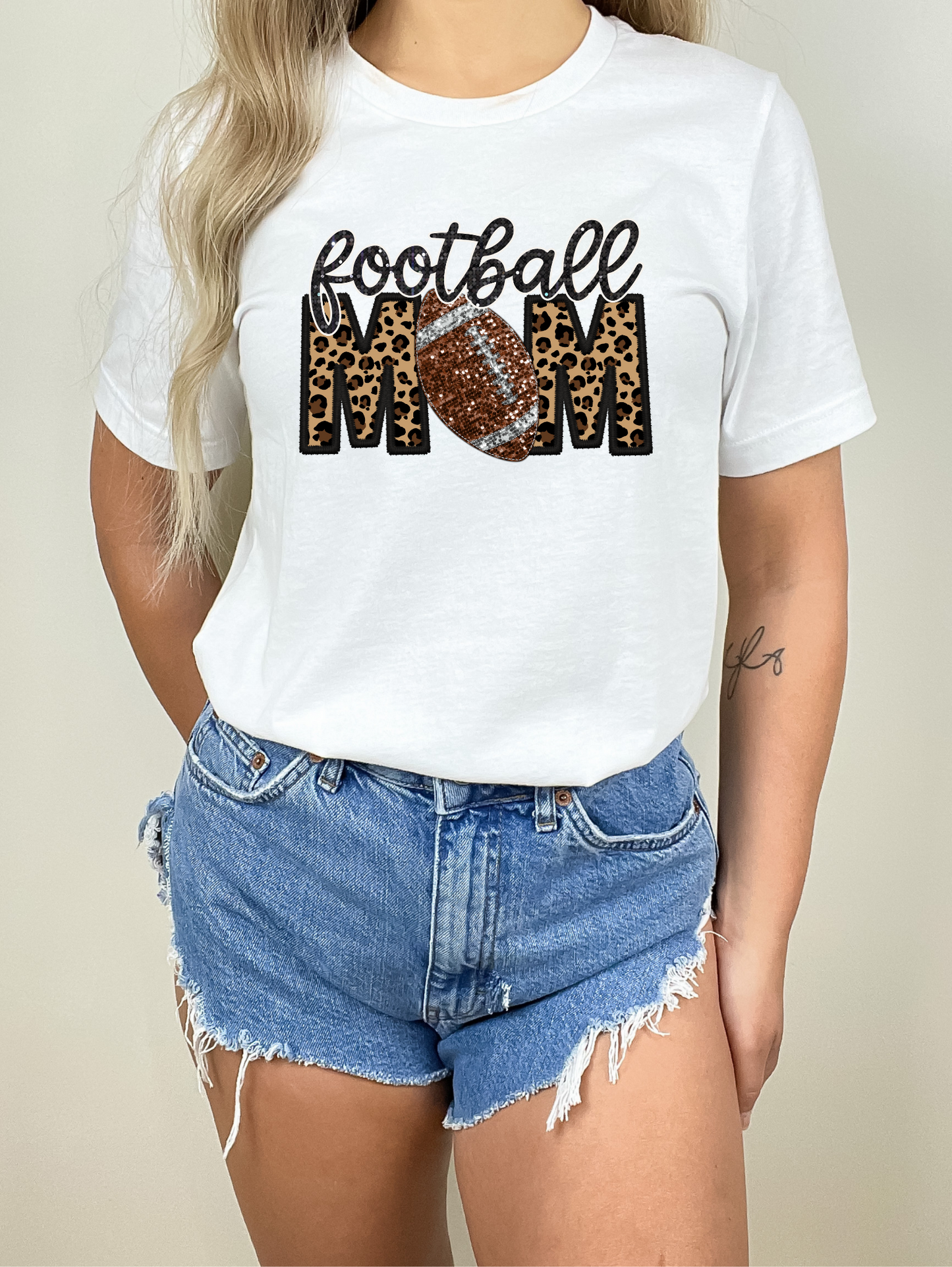 Football mom - cheetah print