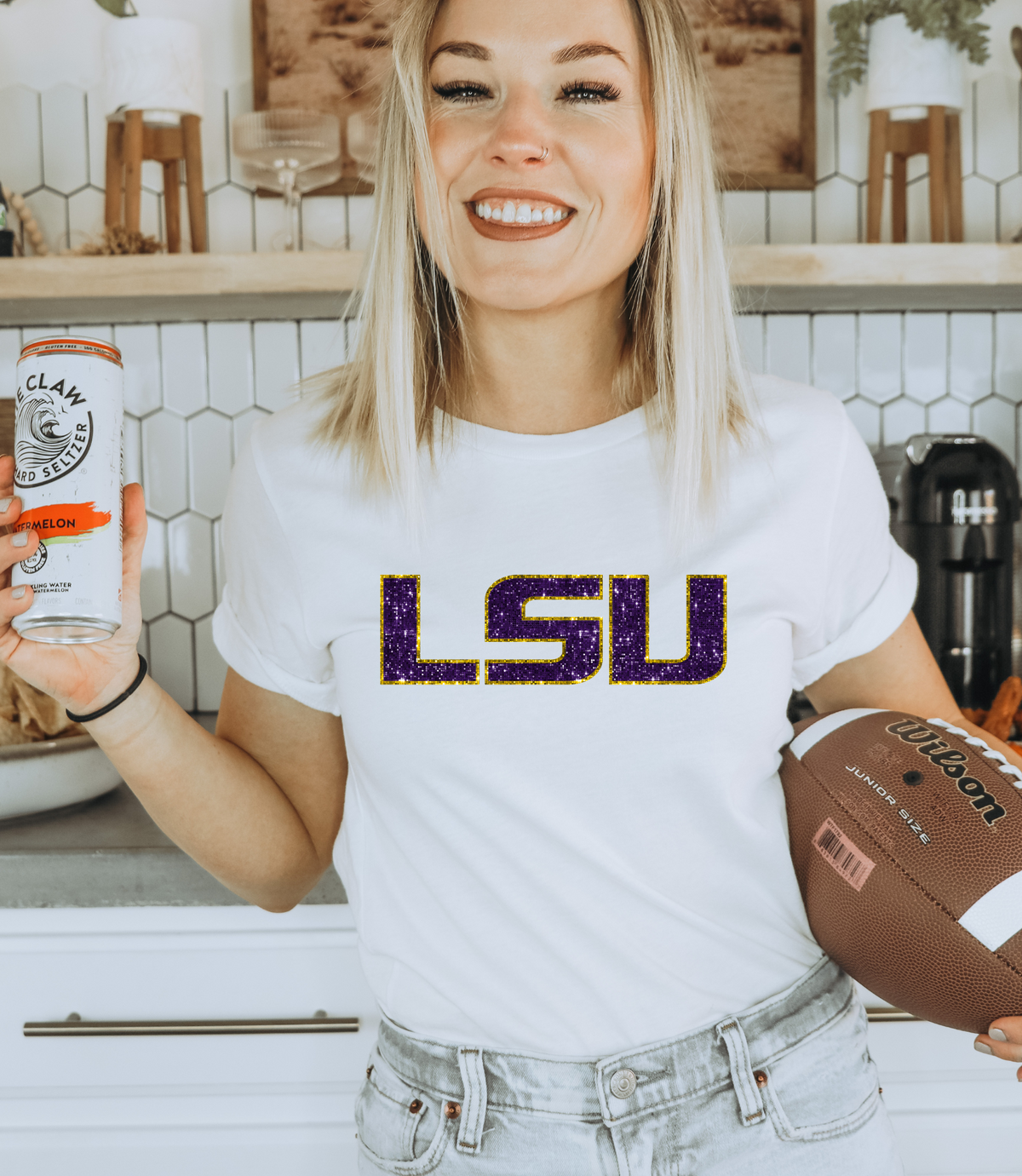 LSU Glitter - DTF Print