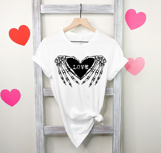 Love Skeleton Heart Hands