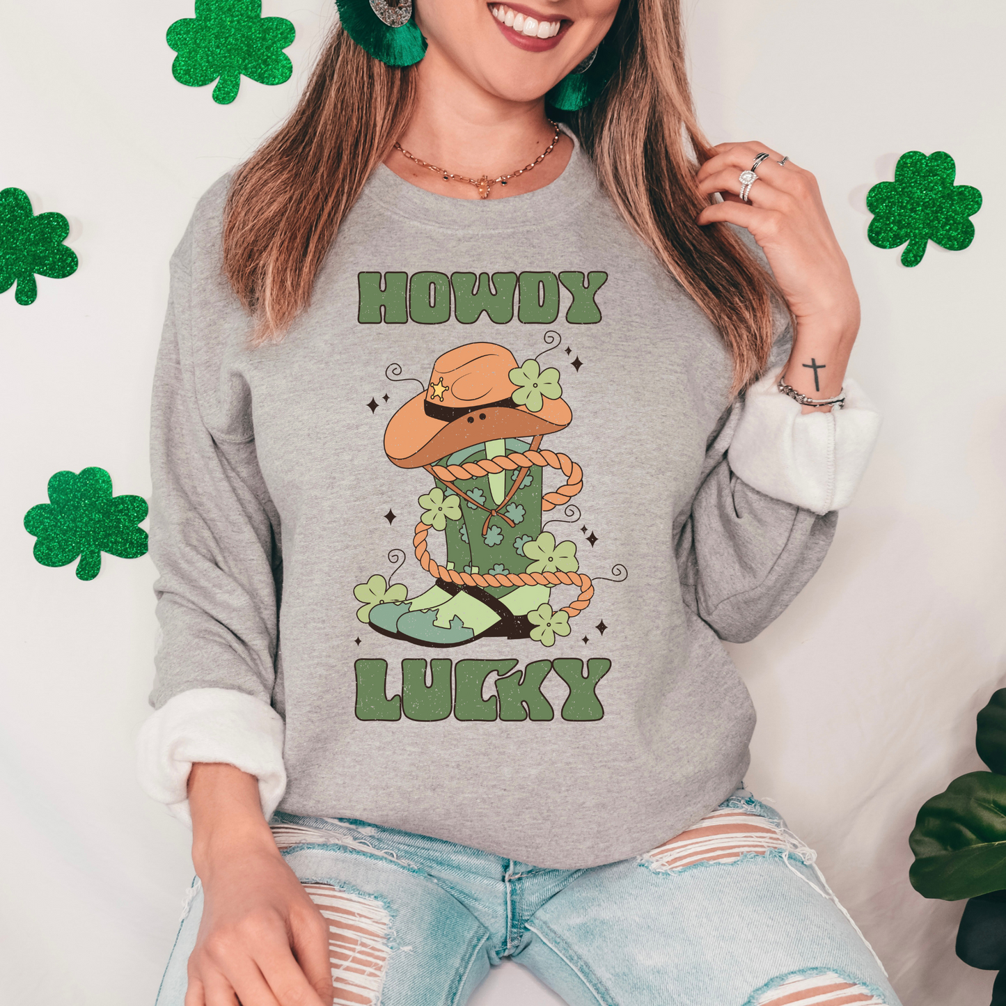 St. Patrick's Howdy Lucky Cowboy Boots