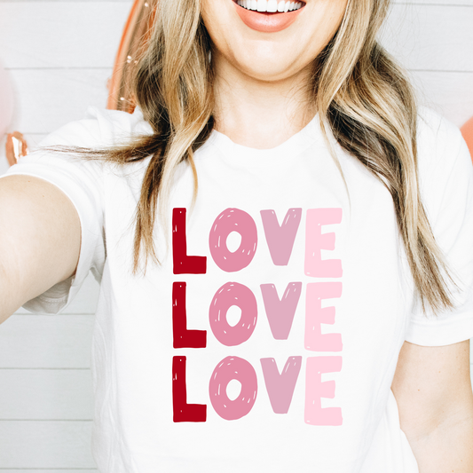 Love Love Love Stacked-DTF Transfer