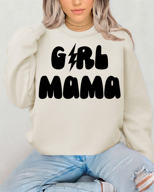 Girl Mama Black Lightning Bolt
