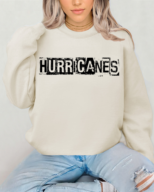 Hurricanes Black And White Spray Paint Letters