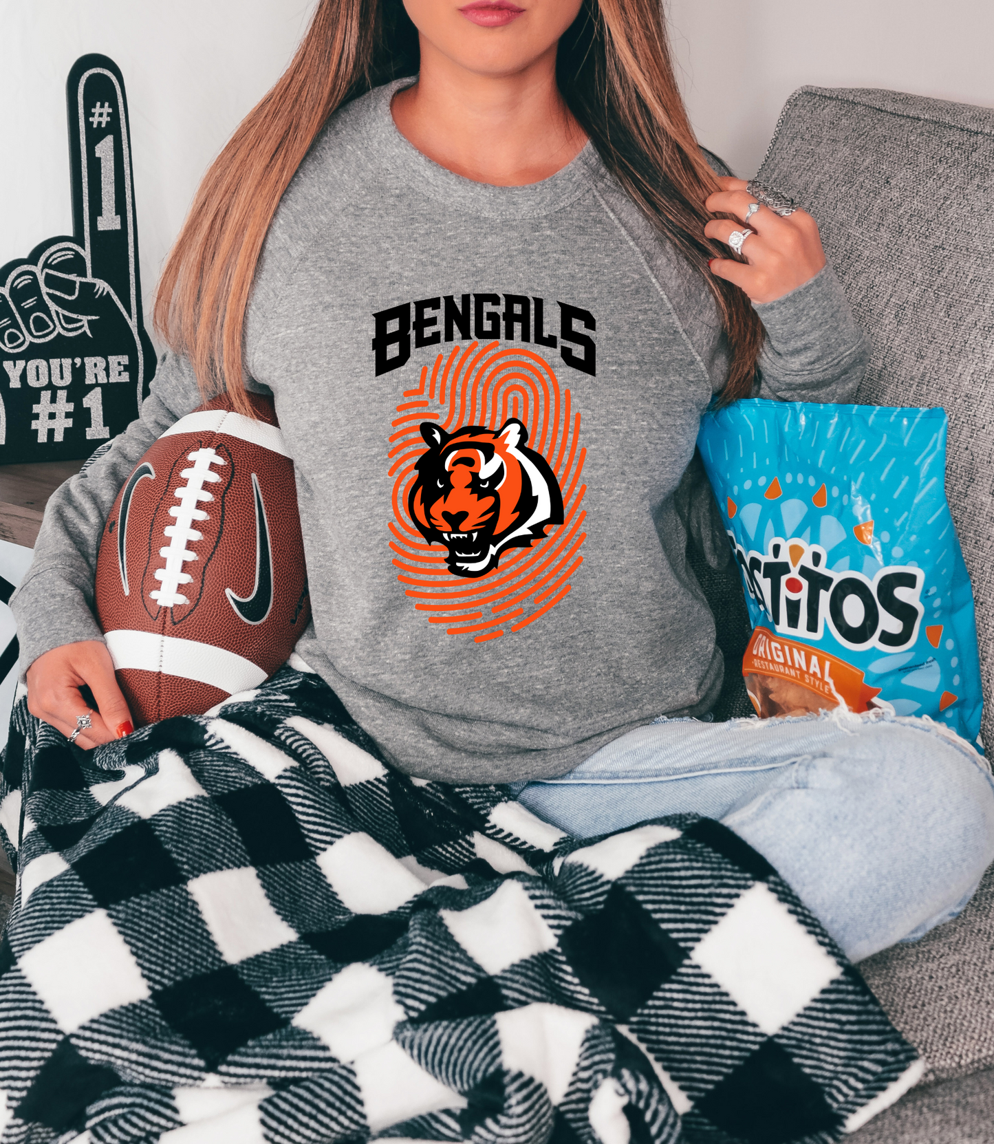 Bengal's mascot in finger print