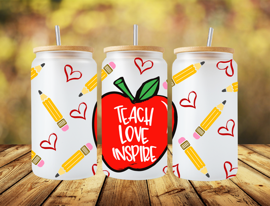 Teach love inspire, inside apple - UV Libby Wrap