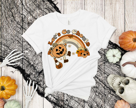 Let's go ghouls, pumpkin with bucket