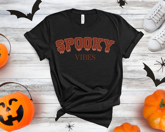 Spooky vibes, red and yellow