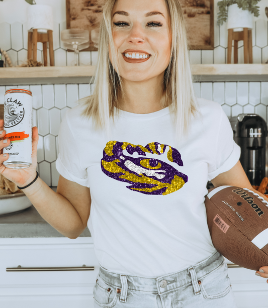 LSU Tiger Eye GLITTER - DTF Print