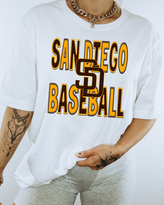 San Diego Baseball Black/Yellow