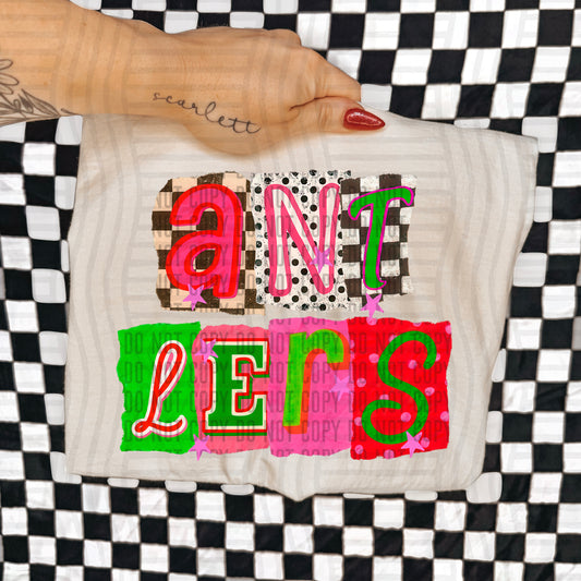 ANTLERS RED & GREEN CHECKERS
