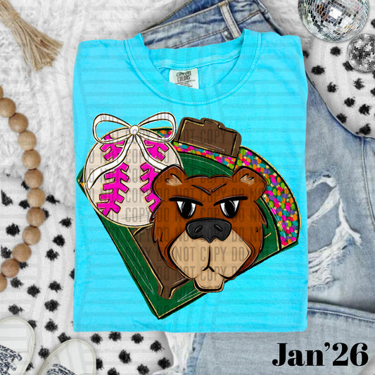 BASEBALL BEARS LIGHT BROWN