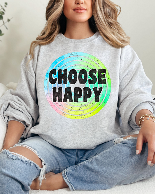 Choose Happy Colorful Circles