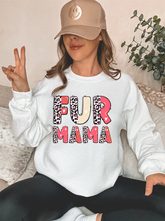 Fur Mama Leopard Heart Letters- DTF Transfer
