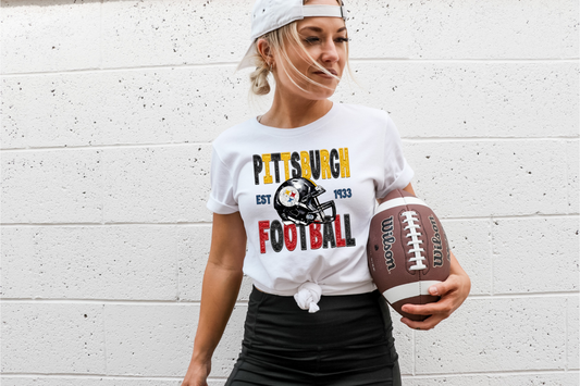Pittsburgh Football Est 1933- Red & Black