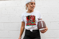 Chiefs Football Doodle Polka Dot Football Letter - DTF Transfer