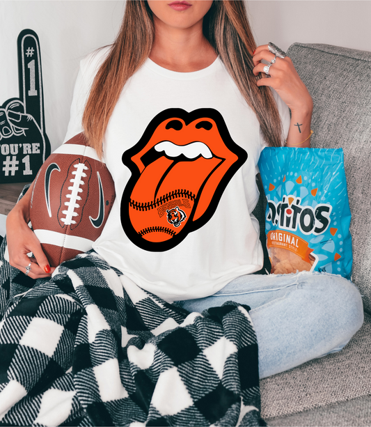 Bengal's logo on stitched tounge