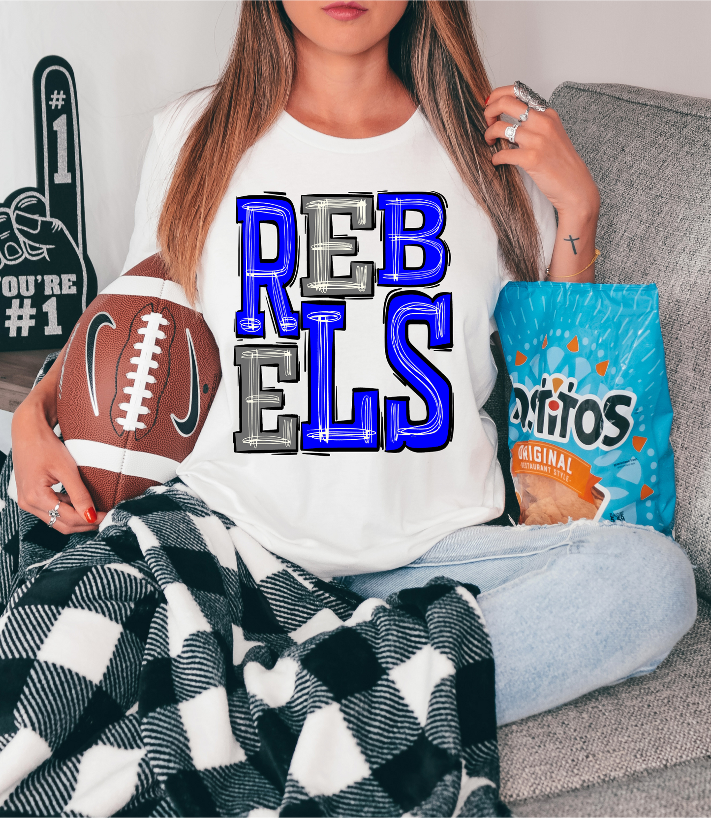 Rebels - blue & grey letters