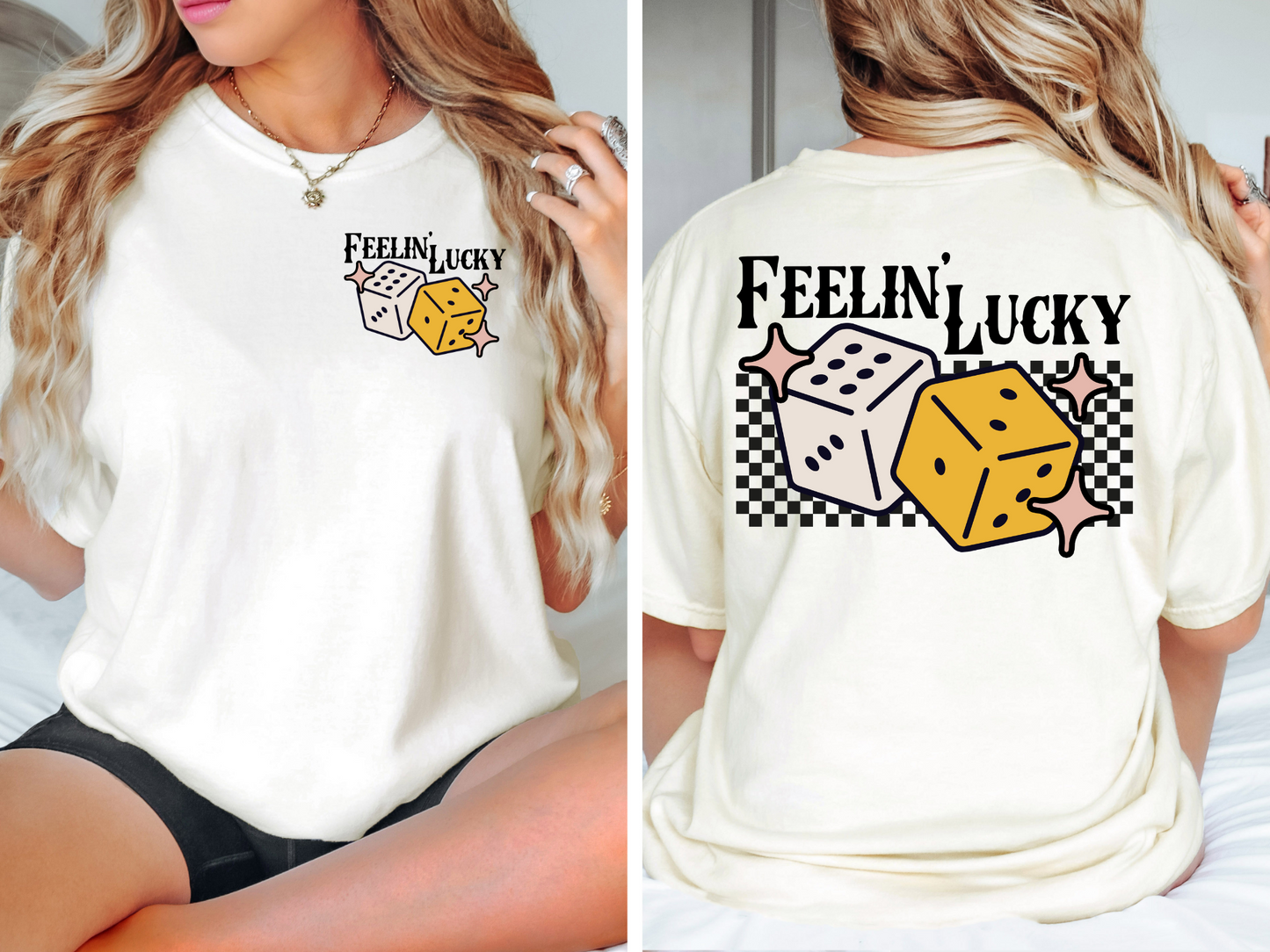 Feelin lucky, checkered - back
