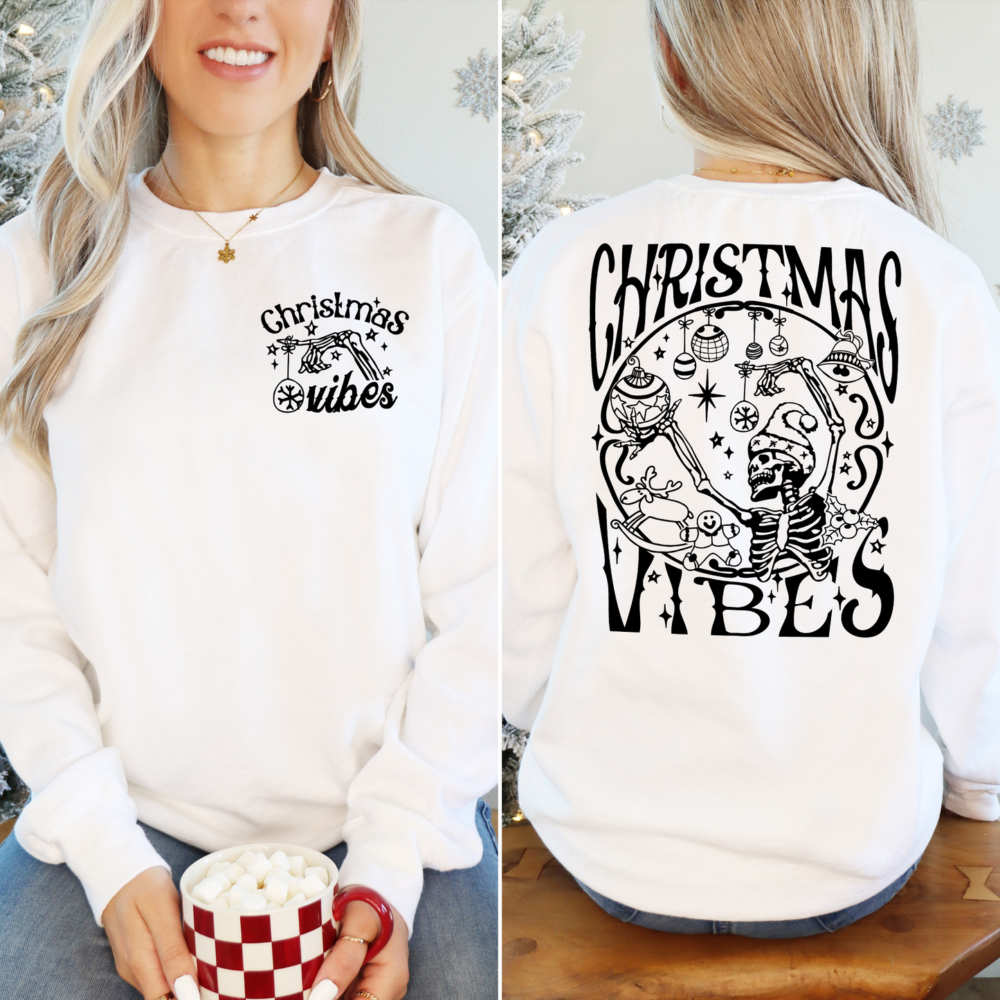 Christmas Vibes - BACK - BLACK