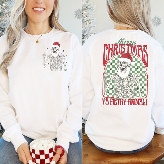 Filthy Animal Santa Skeleton - FRONT