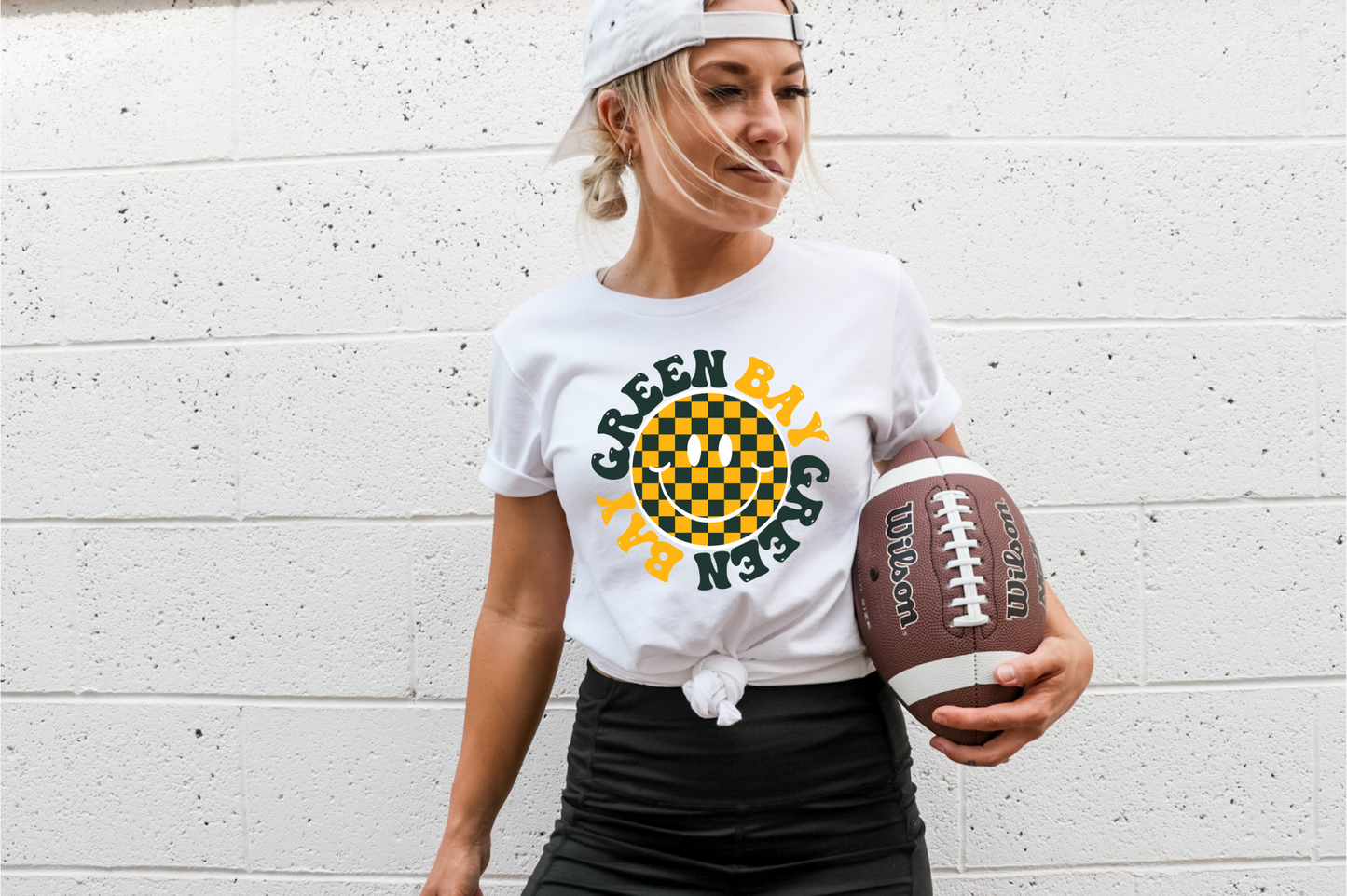 Green Bay-Checkered Smiley