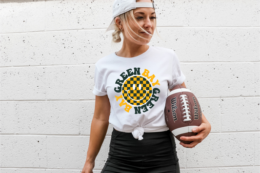 Green Bay-Checkered Smiley