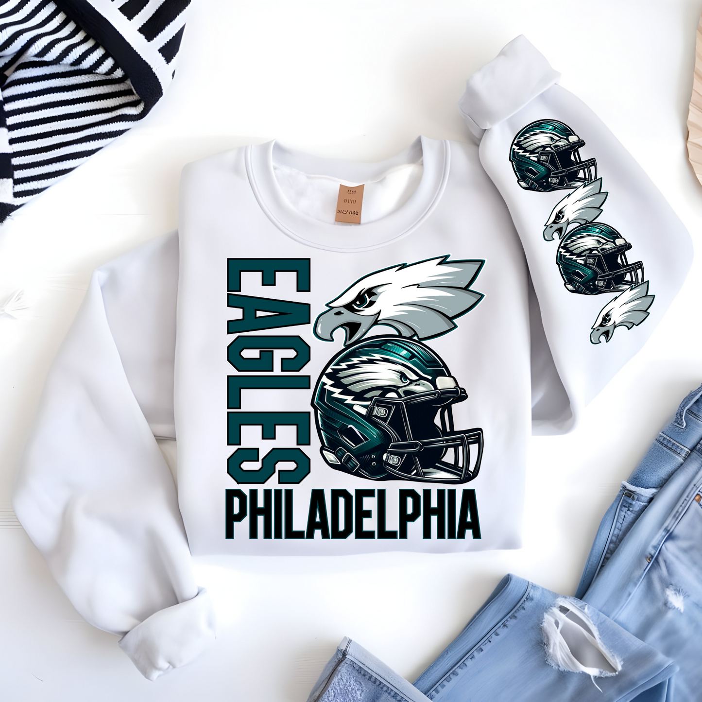 Philadelphia Eagles Helmet And Logo-Chest