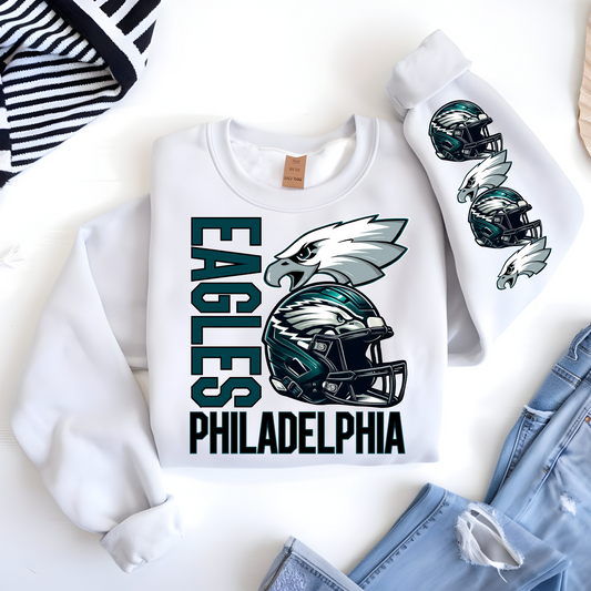 Philadelphia Eagles Helmet And Logo-Sleeve