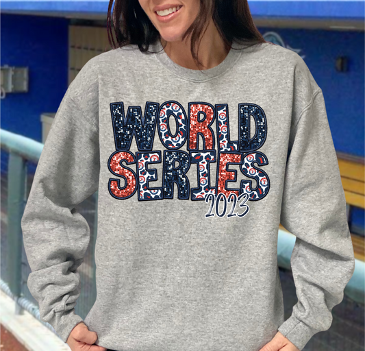 Faux Sequins Baseball Series Rangers
