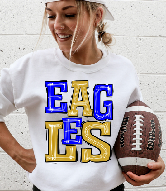 Eagles (ROYAL/GOLD) - DTF Print