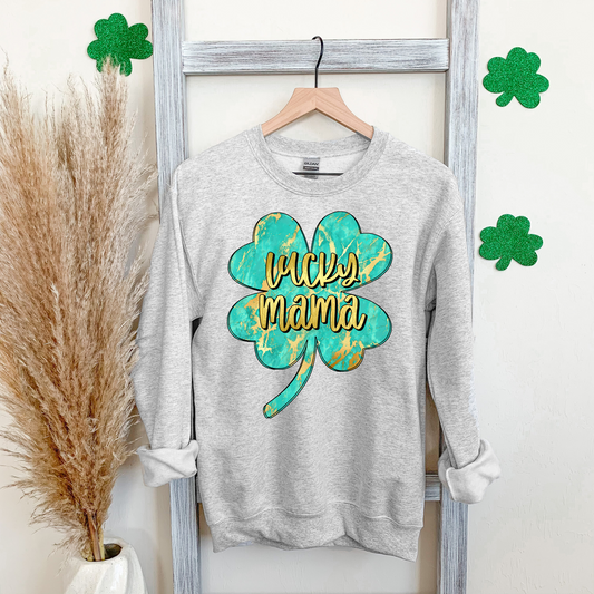 Lucky Mama Teal And Gold