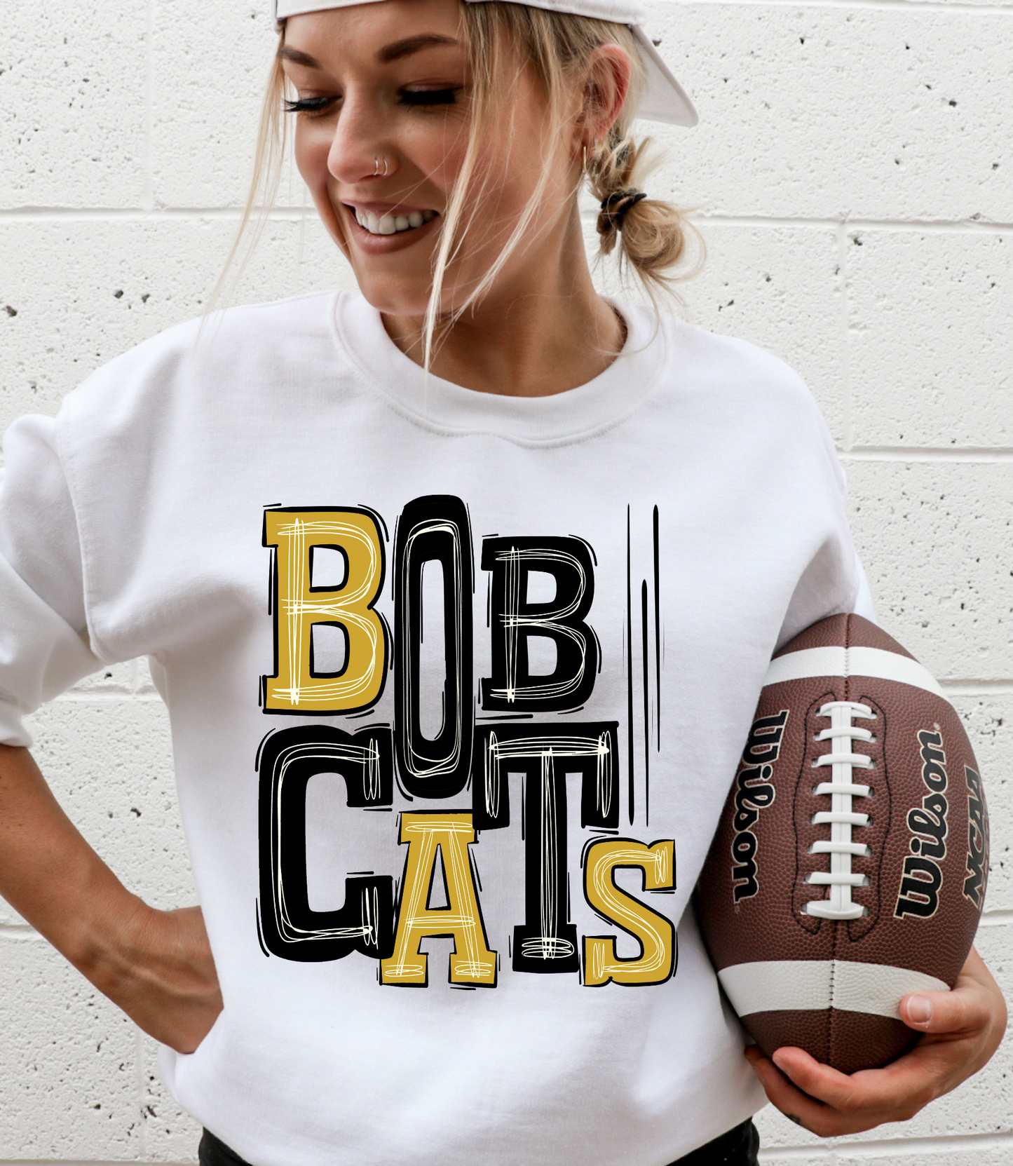 Bobcats - black/yellow letters