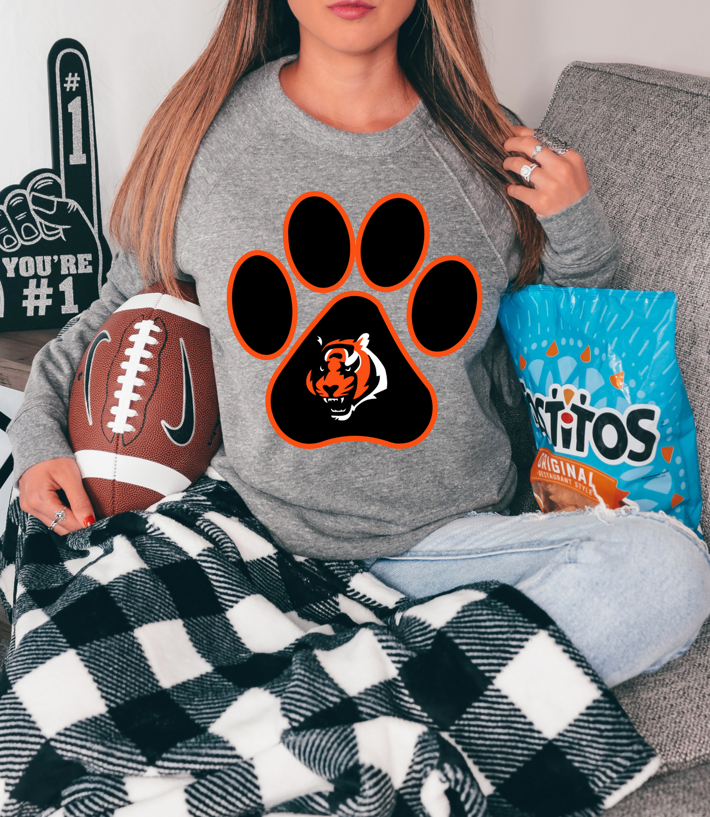 Bengal's mascot in pawprint