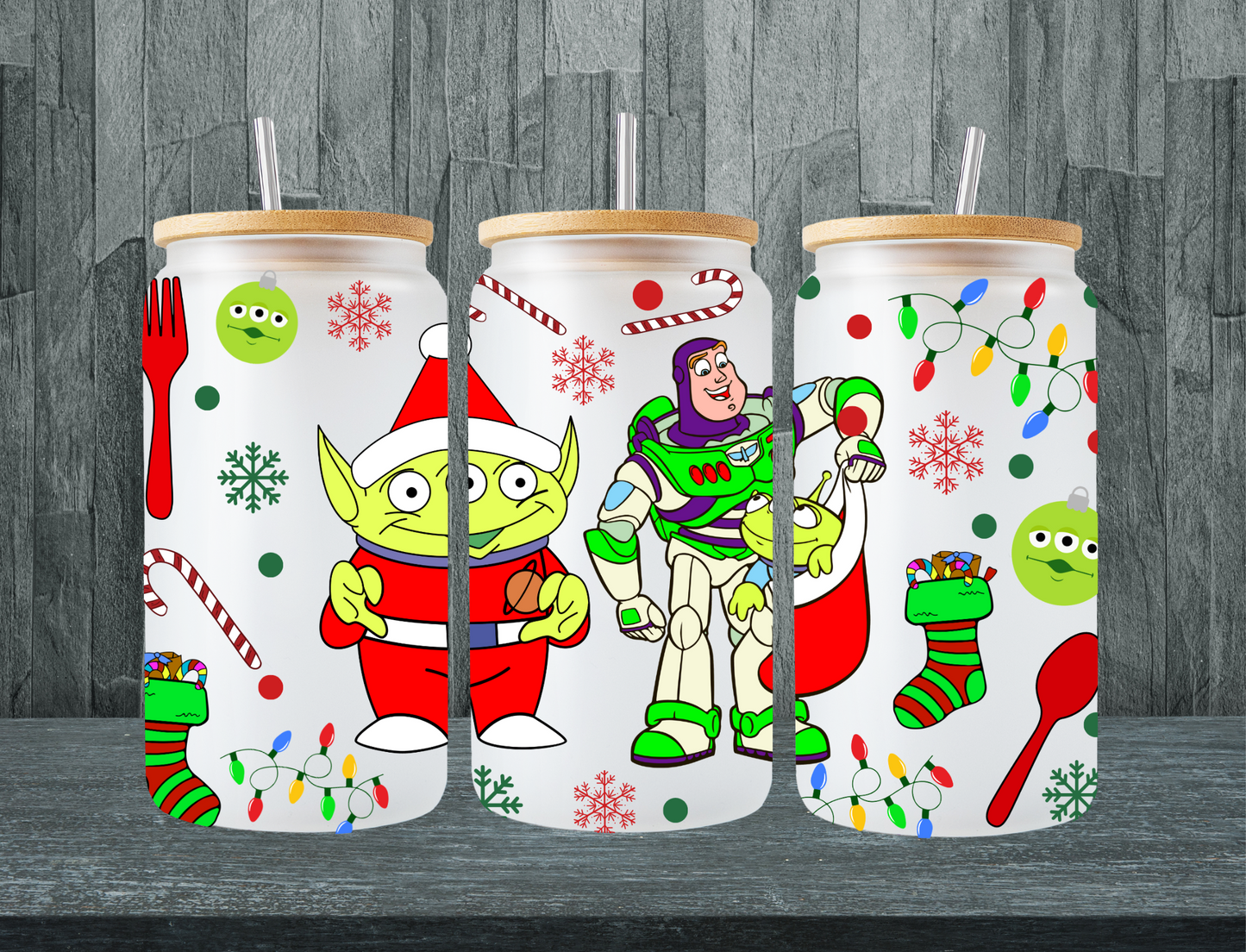 Buzz lightyear and aliens - UV Libby Wrap
