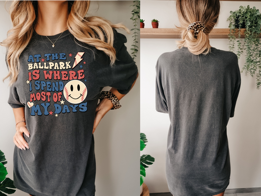 At the ballpark is where I spend most of my days-baseball smiley