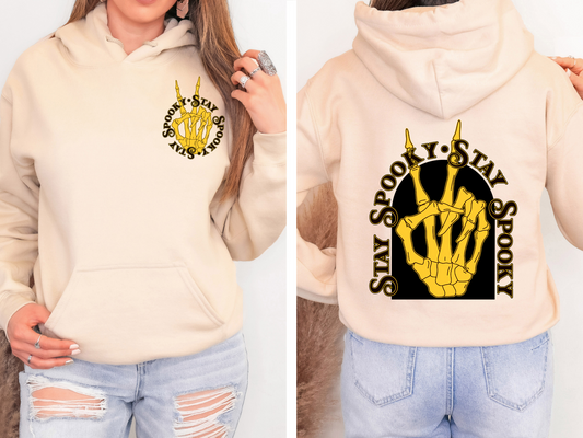Stay spooky circular, yellow-front