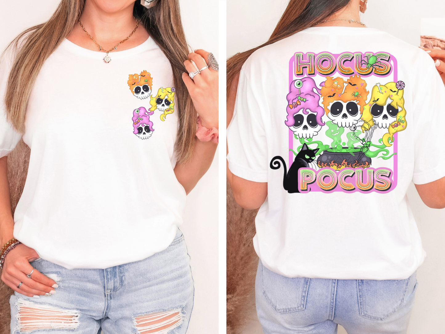 Sanderson sister skulls, hocus pocus - back