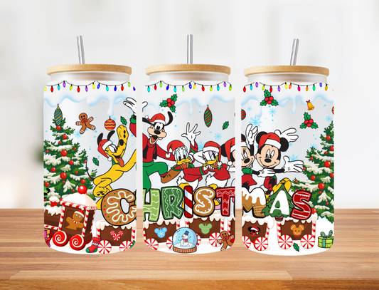 Mickey Christmas Train Snow Drip - UV Libby Wrap