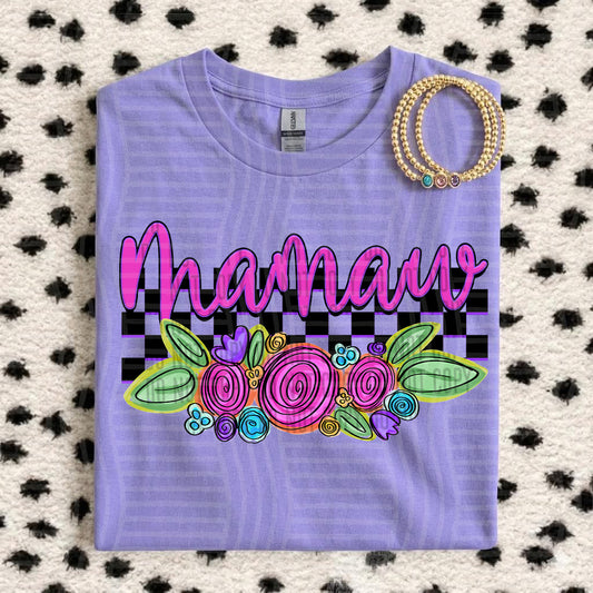 MAMAW CHECKERS FLOWERS