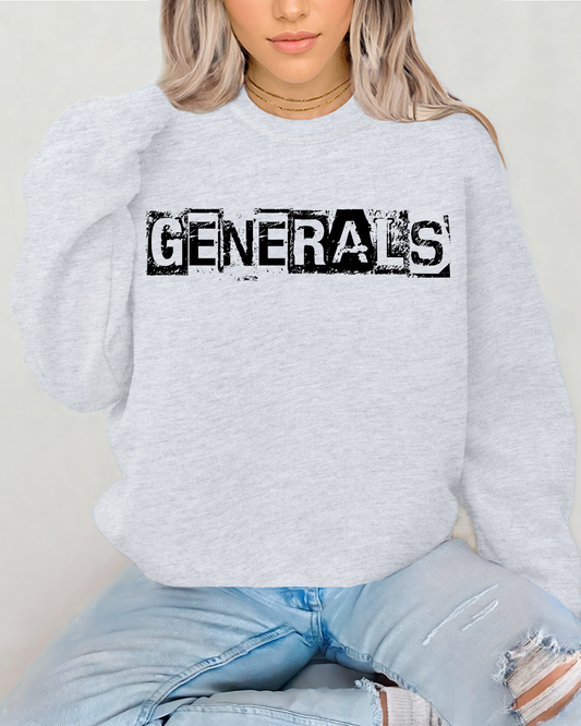 Generals Black And White Spray Paint Letters
